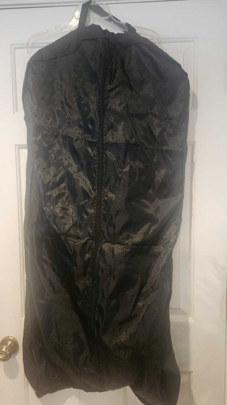 Heavy Duty Black Travel Garment Bag Suit Carrier Storage Cover w/ Pocket #281